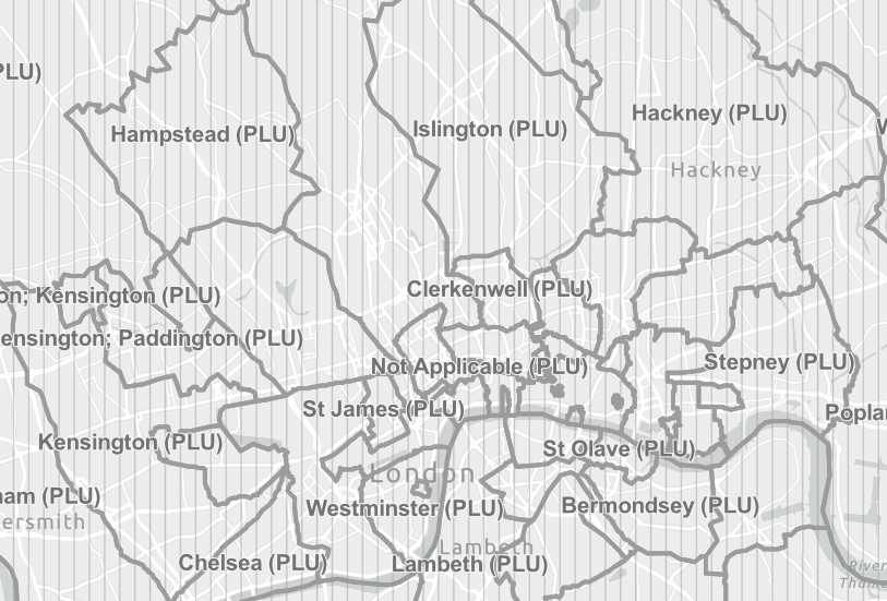 Middlesex Poor Law Unions 1851 from Family Search: "1851 Jurisdictions"