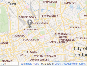 St Pancras Church, Euston Road,
OpenStreetMap © Open Data Commons Open Database License (ODbL) by the OpenStreetMap Foundation (OSMF)